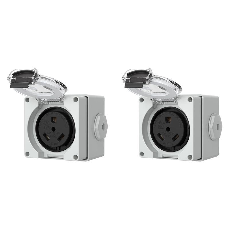 Outdoor Power Receptacle - 2X 30Amp กล่องเต้ารับไฟฟ้า, 125 โวลต์ NEMA