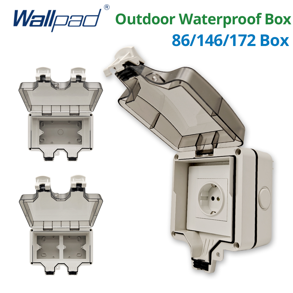 Power Switch Outdoor - Wallpad IP66 กันฝุ่นกันน้ํากลางแจ้งสําหรับสวิตช์ผนังและซ็อกเก็ตด้านนอกสําหรับ Home Garden 86