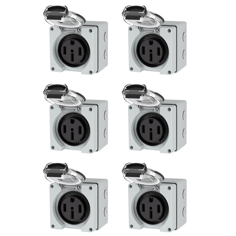 Outdoor Power Receptacle - Y17A 6X 50Amp กล่องเต้ารับไฟฟ้า,125/250 โวลต์ NEMA