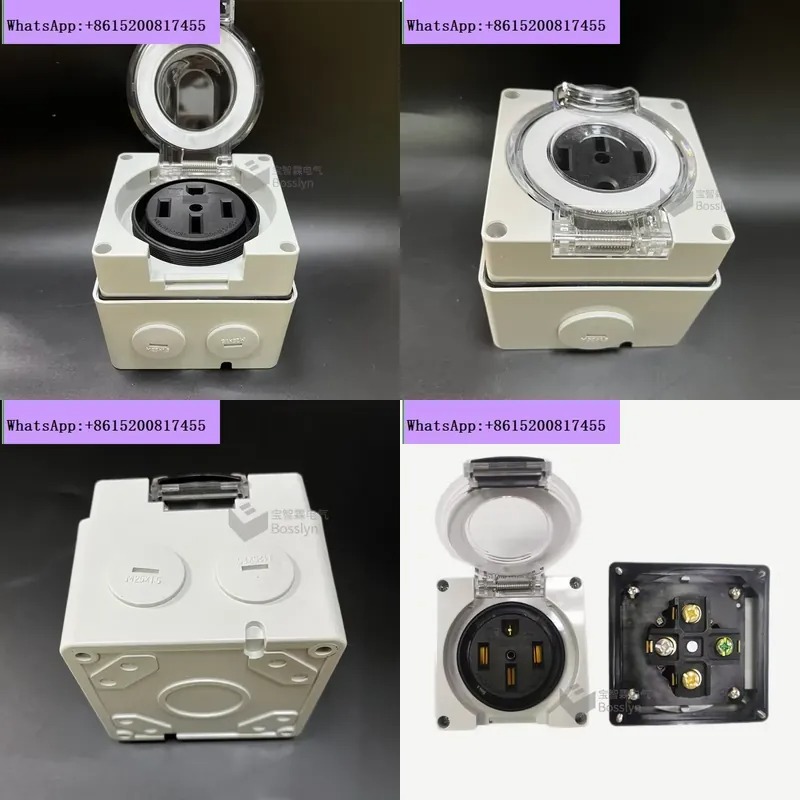 Outdoor Power Receptacle - เต้ารับไฟฟ้ากันน้ำแบบติดตั้งบนพื้นผิว NEMA 14-50R สำหรับรถบ้าน (RV) ของสหรัฐอเมริกา
