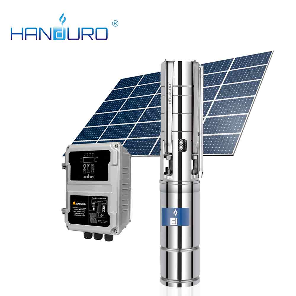 Water Pump Submersible - ชุดปั๊มน้ำพลังงานแสงอาทิตย์พร้อมแผงโซลาร์เซลล์ ปั๊มน้ำพลังงานแสงอาทิตย์แบบจุ่มใต้น้ำ 205 เมตร สำหรับบ่อน้ำลึก ระบบปั๊มน้ำพลังงานแสงอาทิตย์แบบ