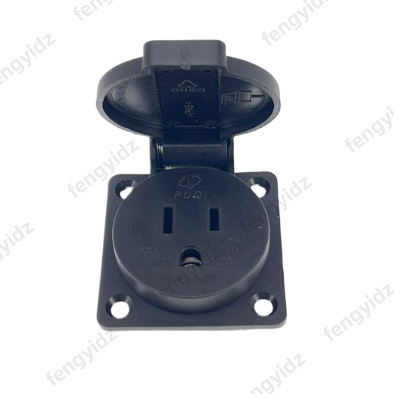 สีดํา 125V 15A 20A IP44 CE อเม - Outdoor Power Receptacle บทวิจารณ์และราคา