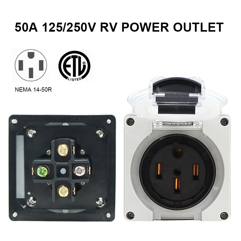 กล่องต่อไฟสำหรับรถบ้าน 50 แอมป - Outdoor Power Receptacle บทวิจารณ์และราคา