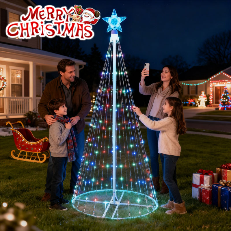 ไฟตกแต่งรูปดาวห้าแฉกแบบน้ำตก L - Outdoor Power For Christmas Lights บทวิจารณ์และราคา