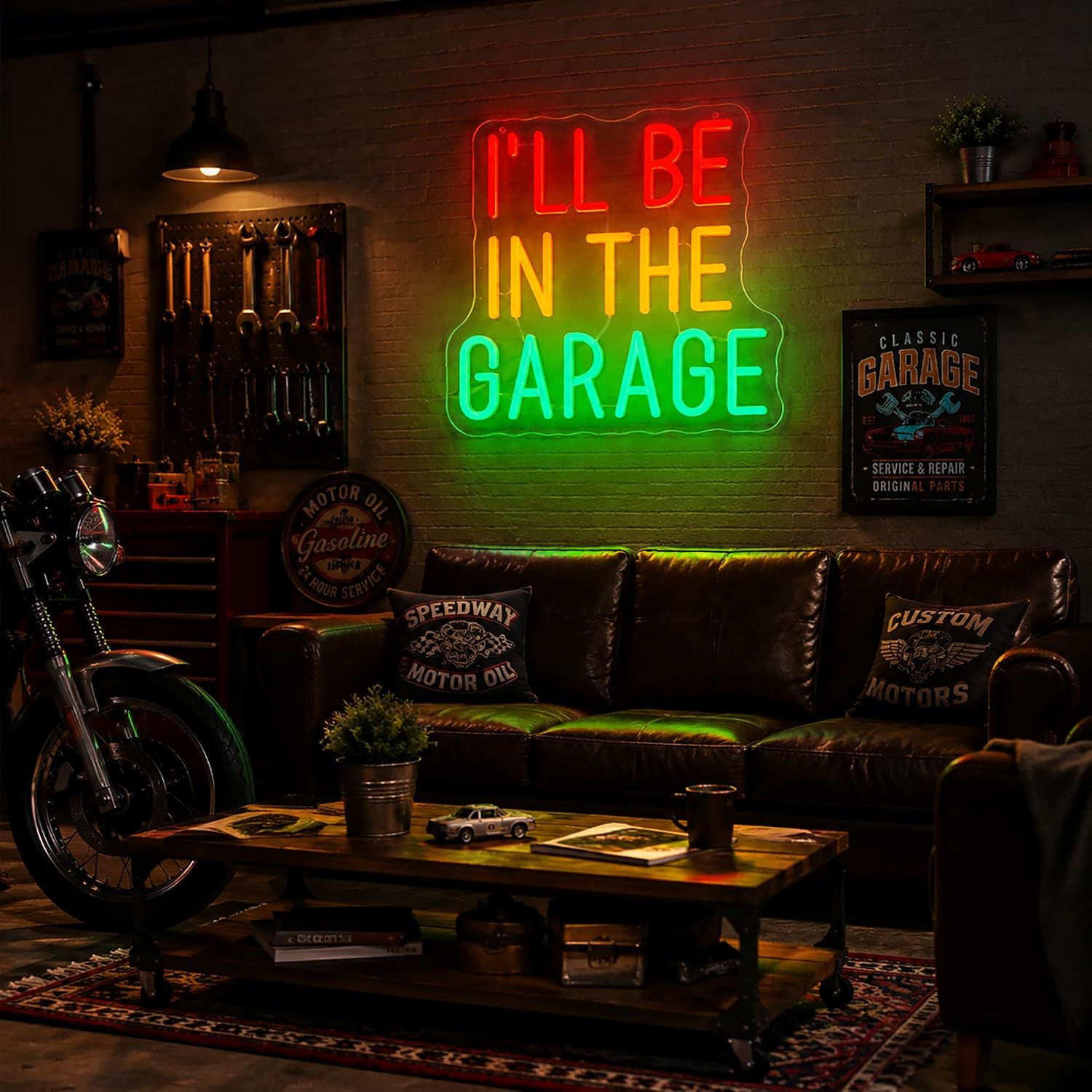 ฉันจะอยู่ในโรงรถ ป้ายไฟนีออน L - Outdoor Power Garage บทวิจารณ์และราคา