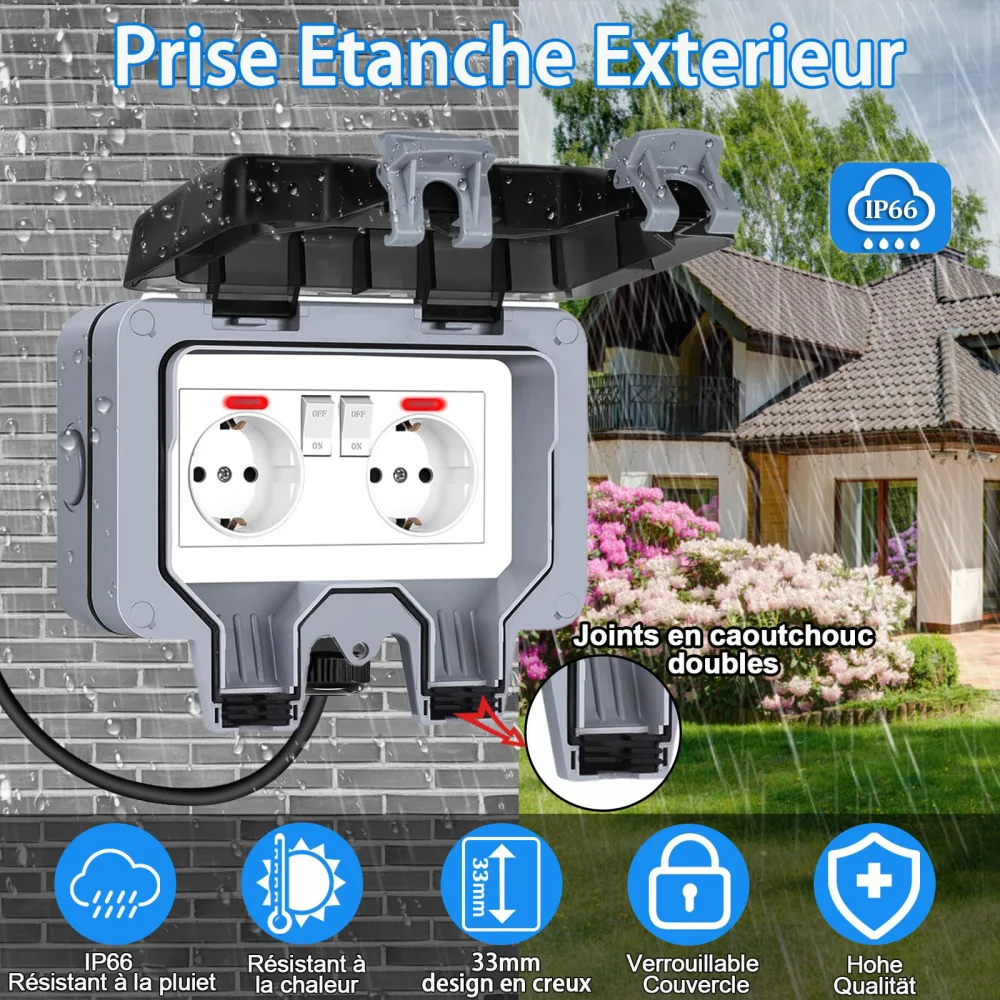 เต้ารับไฟฟ้าภายนอกแบบยุโรป พร้ - Power Switch Outdoor บทวิจารณ์และราคา