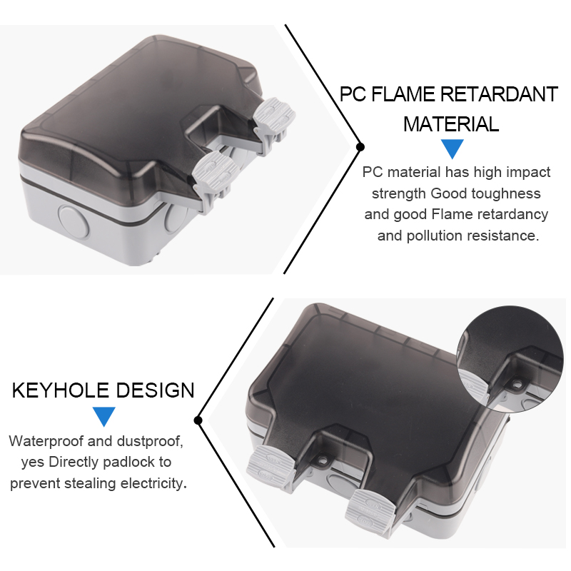 IP66 EU เยอรมนีมาตรฐานกันน้ำกล - Power Switch Outdoor บทวิจารณ์และราคา