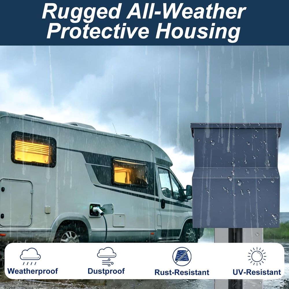 แผงไฟฟ้า RV พร้อมเบรกเกอร์, กล - Outdoor Power Receptacle บทวิจารณ์และราคา
