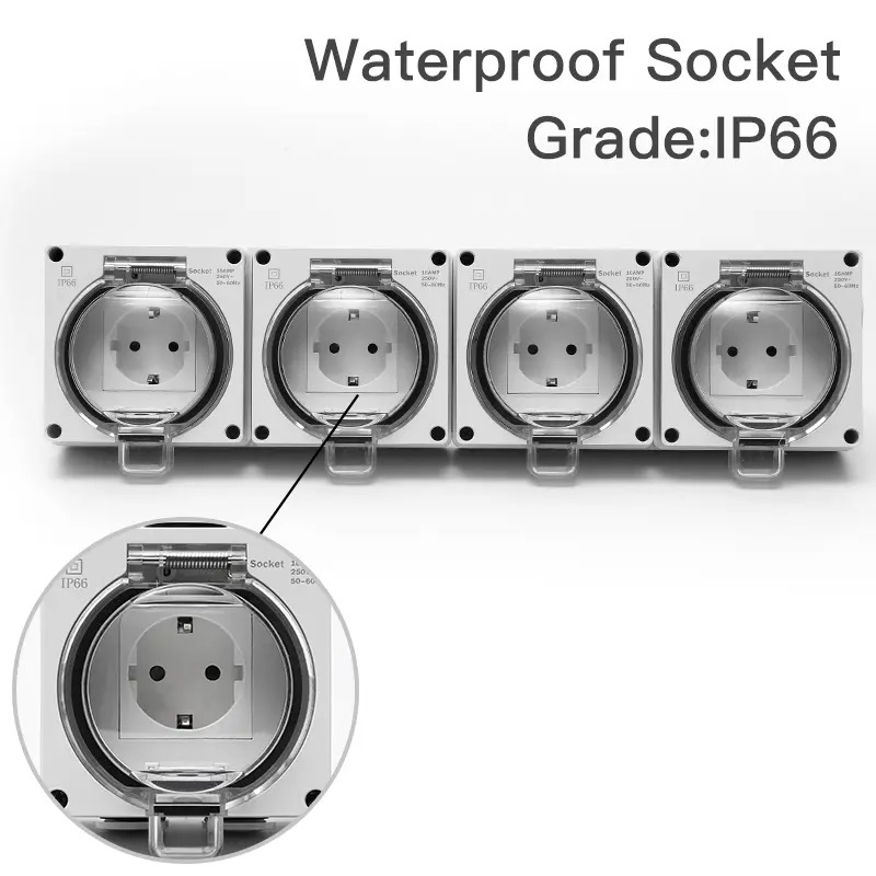 เต้ารับไฟฟ้ากันน้ํา IP66 กลางแ - Outdoor Power Receptacle บทวิจารณ์และราคา