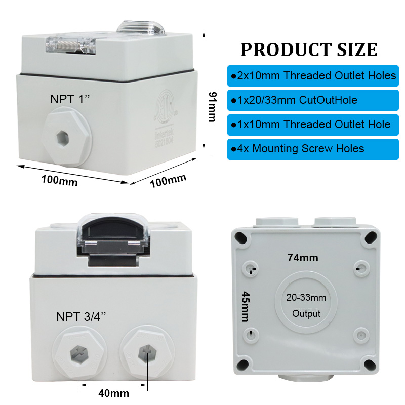 กล่องเชื่อมต่อไฟฟ้าสำหรับเครื่ - Outdoor Power Receptacle บทวิจารณ์และราคา