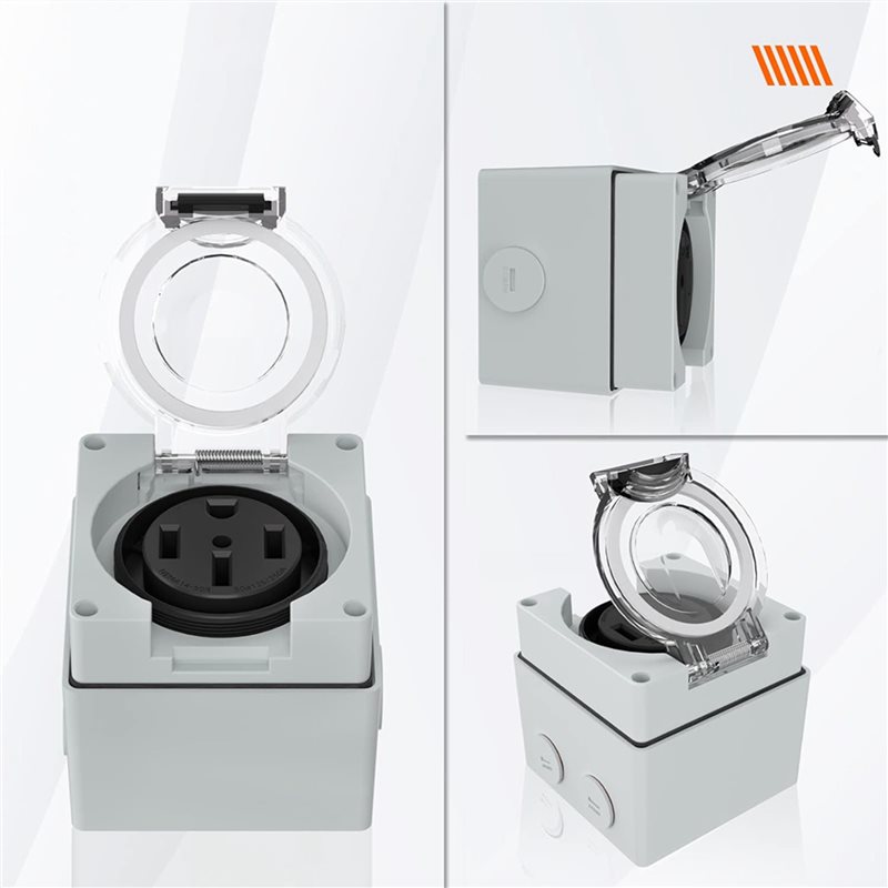 ABZL 6X 50Amp กล่องเต้ารับไฟฟ้ - Outdoor Power Receptacle บทวิจารณ์และราคา