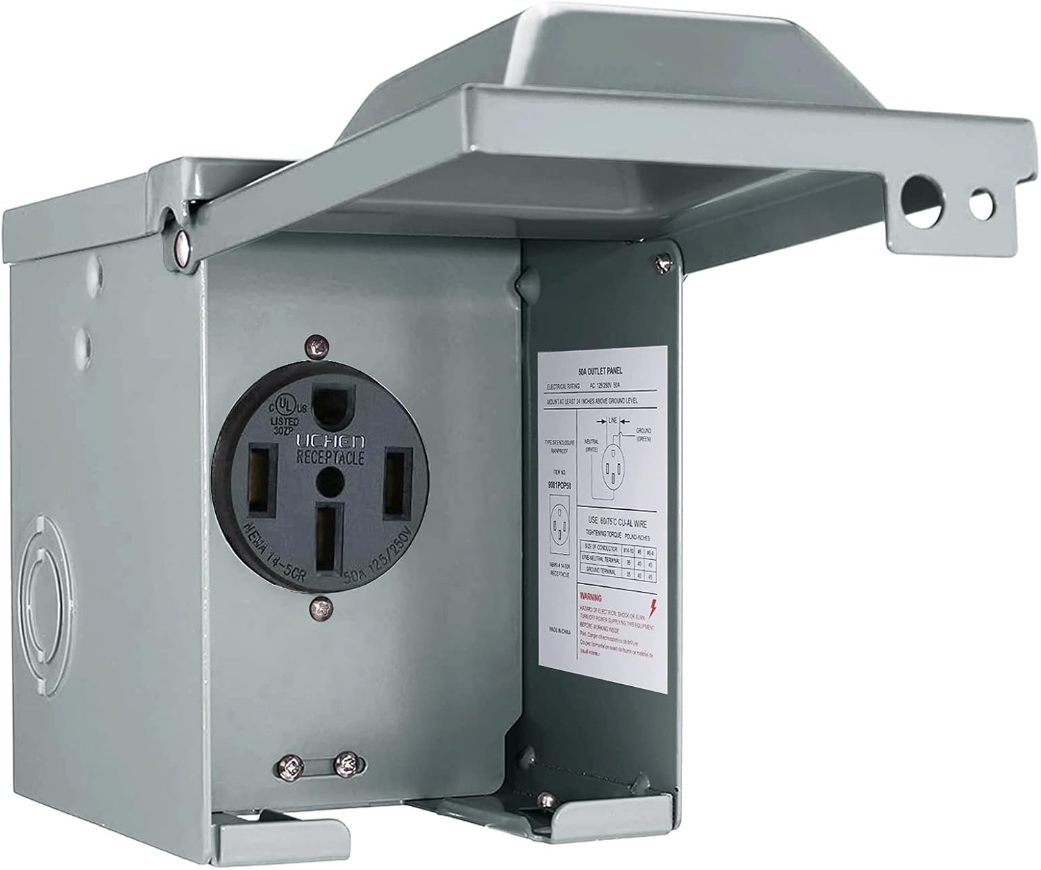 30/50 แอมป์ 125/250 โวลต์ RV P - Outdoor Power Receptacle บทวิจารณ์และราคา