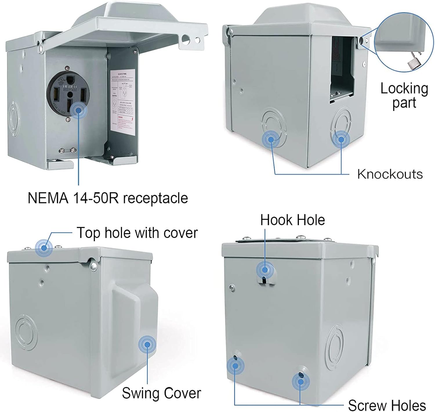 30/50 แอมป์ 125/250 โวลต์ RV P - Outdoor Power Receptacle บทวิจารณ์และราคา