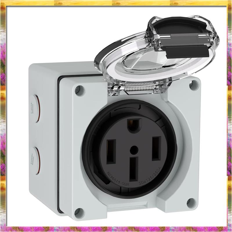 AA46 HOT-50Amp กลางแจ้ง Power  - Outdoor Power Receptacle บทวิจารณ์และราคา